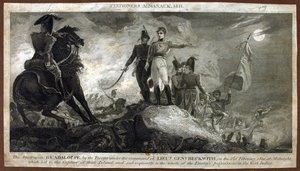 A Beckwith altábornagy parancsnoksága alatt álló csapatok támadása Guadeloupe ellen 1810. február 3-án éjfélkor, a "The Stationer